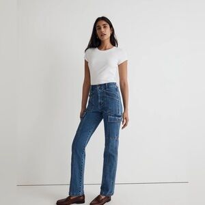 NWOT Madewell The '90s Straight Utility Jean in Densmore Wash